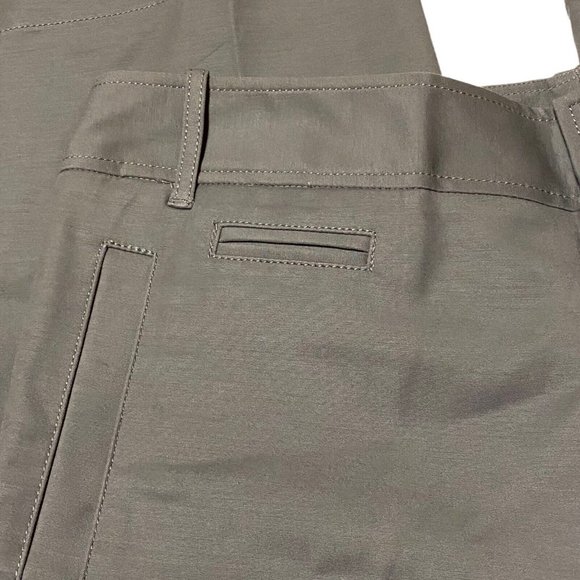 Eddie Bauer Womens 12 Mercer Fit Chino Pants Gray Flat Front Stretch Career - Picture 3 of 7